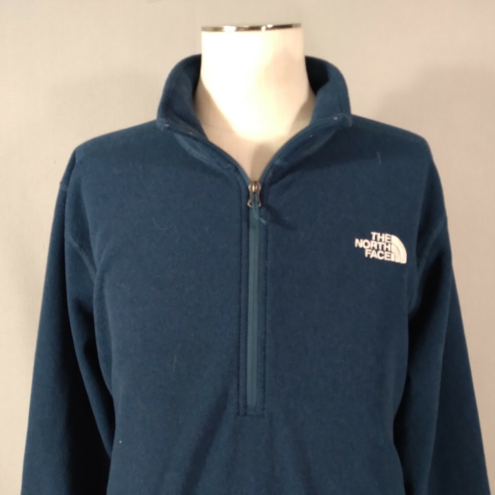 The North Face sweater pullover 1/4 zip men's XL extra‎ large Blue fleece - Picture 2 of 12